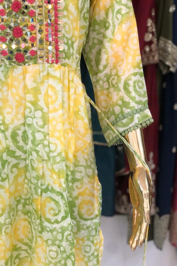 Lemon Yellow Nyra Cut Two-Piece Dress