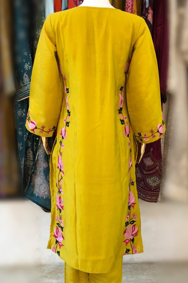 Mustard Roman Silk Suit Set #1391