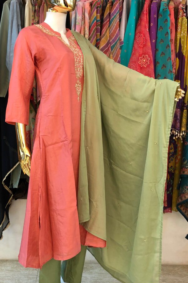Dola Silk Handwork Suit Set  #1441