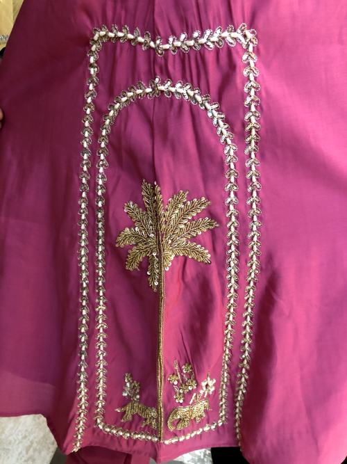 Pink Viscous Silk Handwork Cord Set #1452