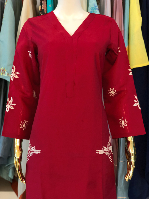 Red Embroidery Suit Set #1444
