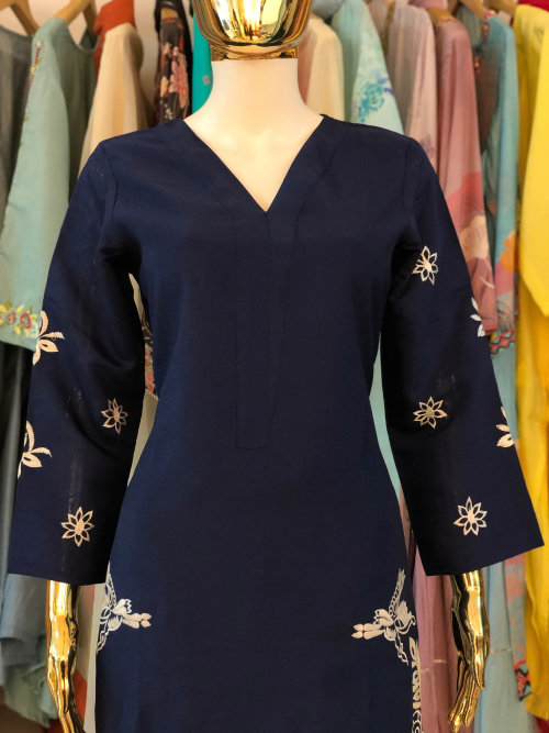 Blue Embroidery Suit Set #1443